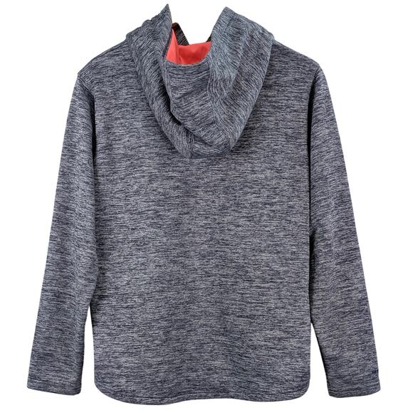 Under Armour ColdGear Fleece Hoodie Sweatshirt Activewear Cozy Blue Pink Medium - Picture 2 of 11